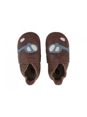 Babbucce Soft Sole Bobux Soft Sole Helicopter Toffee-1000-002-14-20