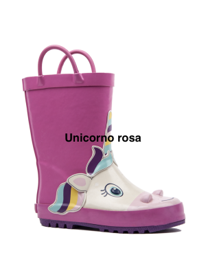 Stivali in Gomma Rainboots Unicorno Rosa-RAIN-001-003-20