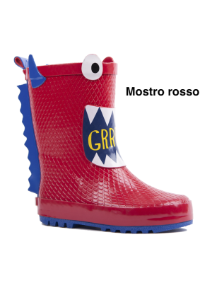 Stivali in Gomma Rainboots Mostro Rosso-RAIN-001-008-20