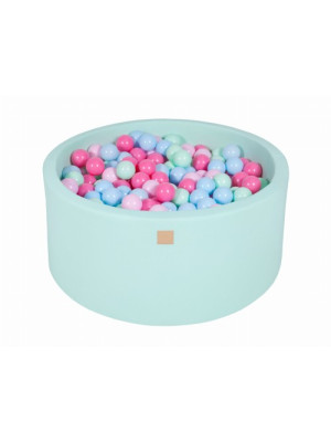MeowBaby® Baby Foam Round Ball Pit 90x40cm with 300 Balls Mint-MEO112IE-20
