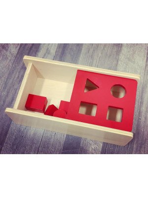 Materiale Montessori Cassetta per imbucare 4 forme (disponibile in 10gg lavorativi)-MON-R-560-20