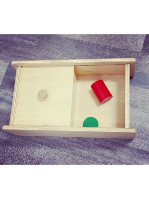 Materiale Montessori Scatola di legno con coperchio scorrevole-MON-R-530-20