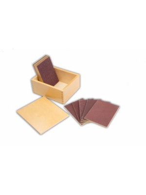 Materiale Montessori Tavolette tattili: lisce/ruvide-MON-139-20
