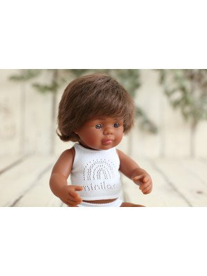 NEW!!! Miniland Bambola Baby Boy Aborigeno 38 cm con intimo 31181-31181-20