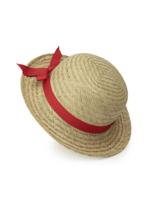Egmont Cappello di Paglia con Nastro Rosso 18 cm-170302-20