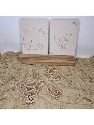 Grennn Formine per sabbia Ciclo della gallina-grennn835-20