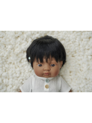 Miniland Bambola Baby Boy Latino 38 cm con apparecchio acustico e intimo 31117-31117-20