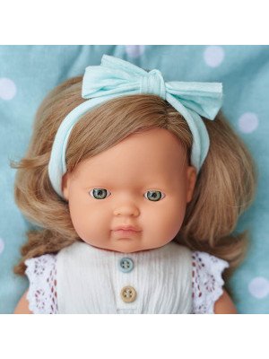 NEW!!! Miniland Bambola Baby Girl Biondo scuro Europea 38 cm con intimo 31260-31260-20