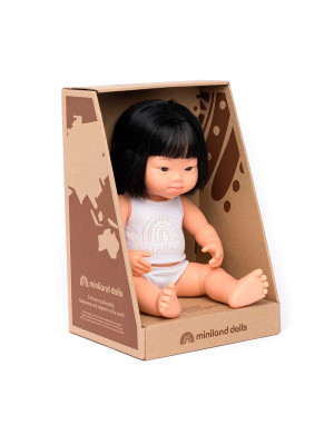 NEW!!! Miniland Bambola Baby Girl Asiatico 38 cm con sindrome di Down 31266-31266-20