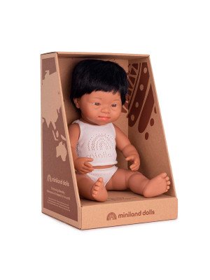 NEW!!! Miniland Bambola Baby Boy Latino 38 cm con sindrome di Down 31267-31267-20