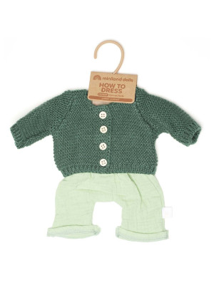 NEW COLLECTION!!! Miniland Miniland Abbigliamento Forest Set Maglioncino e pantaloni, 38 cm-31565-20