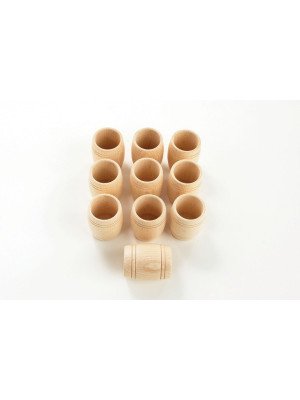 Materiale Euristico Tickit Wooden Barrel Barile in legno 1pz. 55mm-73942-20