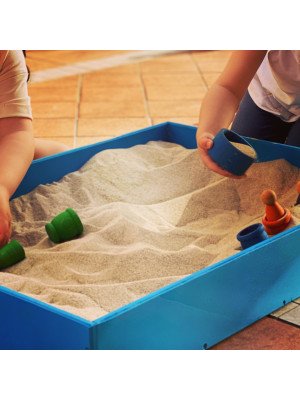 Scatola gioco DaMà Scatola azzurra Sand Box Sabbiera da Tavolo-SCATOLA-AZZ-20