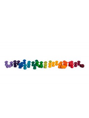Gioco in legno sostenibile Grapat Mandala Rainbow Mushooms 36 pezzi Funghi Arcobaleno-22-241-20