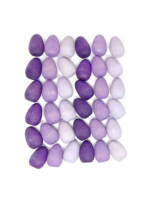 Gioco in legno sostenibile Grapat Mandala Purple Eggs 36 pz.-19-204-20
