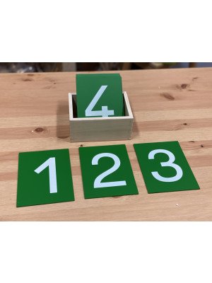 Materiale Montessori Cifre smerigliate con scatola-MON-124-20