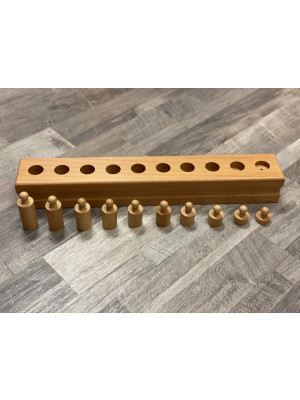 Materiale Montessori Incastri solidi Blocco 4 (alto/basso)-MON-B-44-4-20