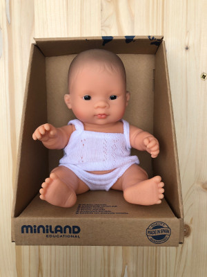 Miniland Bambola Baby Boy Asia 21 cm con intimo 31125-21CM-ASIA-M-20