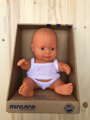 Miniland Bambola Baby Girl Europea 21 cm con intimo 31122-21CM-EU-F-20