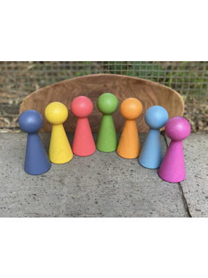 Tickit Rainbow Wooden Figures Peg Doll Figure di legno arcobaleno 7 pz. 73981-5060138829343-20