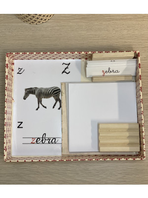 Materiale Montessori Alfabeto da banco con vassoio scrittura-MON-LING-20