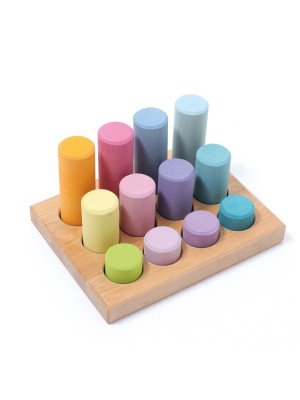 Grimms Stacking Game Small Pastel Rollers 3+-10574-20