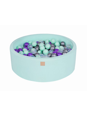MeowBaby® Baby Foam Round Ball Pit 90x30cm with 200 Balls Mint-BW01003IE-20