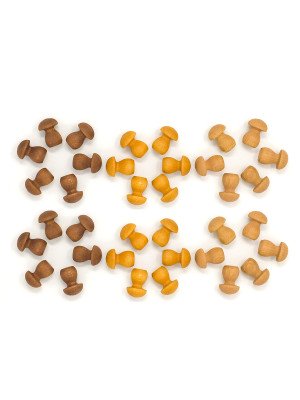 Gioco in legno sostenibile Grapat Mandala brown mushrooms 36 pezzi-18-202-20