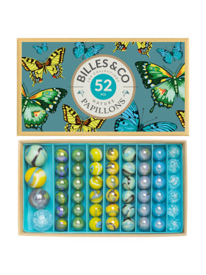 Billes and Co Set di 52 biglie farfalla Papillons-BOX-08-20