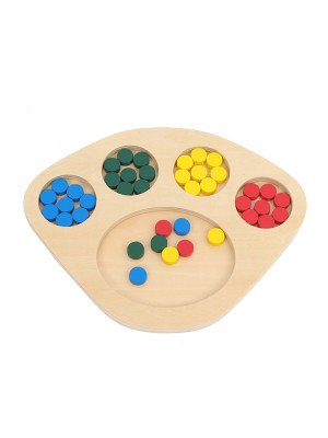 Materiale Montessori Tavolo di classificazione con parti frazionarie colorate-MON-D-092-20