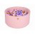 MeowBaby® Baby Foam Round Ball Pit 90x40cm with 300 Balls Light Pink-MEO060IE-21