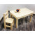 Tavolino Montessoriano Nature grande + sedia dai 3 anni-TAV85+SED50-26