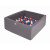 MeowBaby® Baby Foam Square Ball Pit 90x90x40cm with 200 Balls Dark Gray-MEK005IE-21