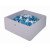 MeowBaby® Baby Foam Square Ball Pit 90x90x40cm with 200 Balls Light Gray-BK001001IE-22