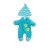Miniland Pigiama invernale blu per bambole di 21cm-31671-24