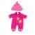 Miniland Pigiama a righe rosa per bambole di 21cm-31672-26