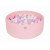MeowBaby® Baby Foam Round Ball Pit 90x30cm with 200 Balls Light Pink-BW01005IE-24