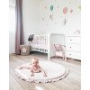MeowBaby® Baby Round 100cm Foam Play Mat with Frill Certified, Velvet-MATA024IE-01