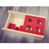 Materiale Montessori Cassetta per imbucare 4 forme (disponibile in 10gg lavorativi)-MON-R-560-09