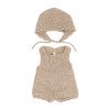 NEW COLLECTION!!! Miniland Abbigliamento Salopette e cappellino in lana ecologica 38cm 31688-Abitini per Miniland-31688-01