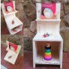 Comodino Montessoriano con libreria in Abete Little Prince-CONATLIB-01