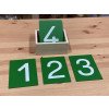 Materiale Montessori Cifre smerigliate con scatola-MON-124-017