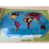 Materiale Montessori Cartina del mondo con bandierine e stand (disponibile tra 7gg)-MON-B-276-013