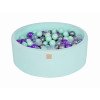 MeowBaby® Baby Foam Round Ball Pit 90x30cm with 200 Balls Mint-BW01003IE-00