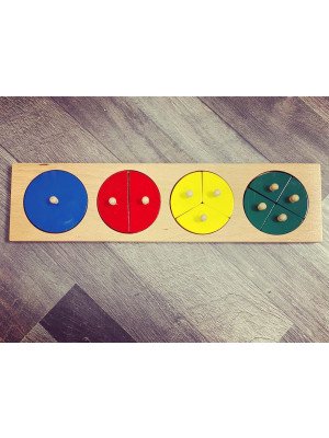 Materiale Montessori Tavolo di classificazione con parti frazionarie colorate (disponibile in 10gg lavorativi)-MON-R-fraz-10