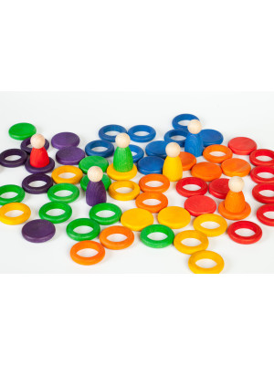 Gioco in legno sostenibile Grapat Nins®, rings and coins Nins®, anelles i monedes-15-102-10