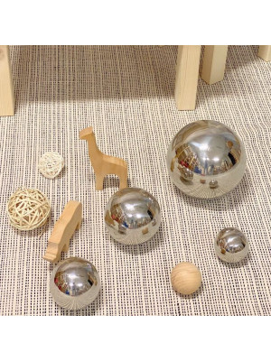 Tickit - Silver Sensory Reflective Balls - Sfere sensoriali - Pk4 - 72201