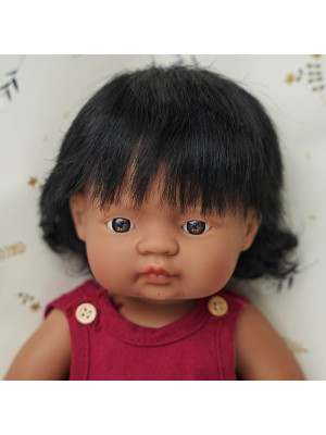 Miniland Bambola Baby Girl Latino 38 cm con intimo 31158-38CM-LATINO-F-10