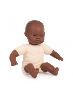 Miniland Bambola Baby Unisex Africano 32cm Corpo Morbido in Tessuto 31363-31363-10