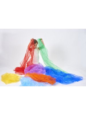 Tickit - Organza Rainbow Pack -  Tessuto Organza Arcobaleno - 7 tessuti - 7 colori 